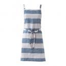 ボーダーエプロン ブルー リネン シンプル ナチュラル 料理 キッチン 通販