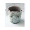 アイシー・ターコイズポット S 4個セット アンティーク調 陶器 ディスプレイ プランター おしゃれ