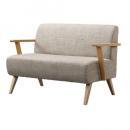 モティ 二人掛ソファ 木製 おしゃれ ファブリック 通販