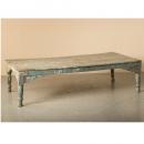 ローテーブル アンティーク家具 おしゃれ 木製 ヴィンテージ調 机 シャビー モスグリーン ウッド