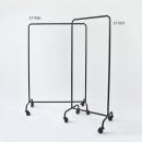 IRON ハンガーラック W/キャスター (L) アイアン ブラック シンプル 幅100