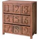 天然木 9ボックス 北欧 木製ウッド 収納 チェスト 引き出し 数字 ナンバー カントリー