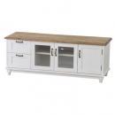 ローボード テレビ台 カントリー調 白 茶 フレンチ カフェ ディスプレイ