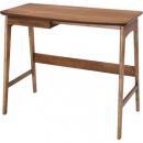 テーブル 机 天然木 ウォールナット ブラウン 茶 ナチュラル レトロ デスク 引き出し 　　　　