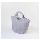 グリーンeco ランドリーバッグ Sサイズ シンプル 洗濯かご 収納 ファブリック 竹 雑貨 グレー