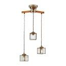 ペンダントライト 幻想的 アンティーク レトロ 照明 電球無し クリアキャセドラルグラス