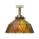 シーリングライト ステンドグラス ガラス アンバー 電球付き