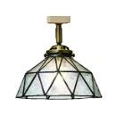 シーリングライト ステンドグラス ガラス クリア 電球無し