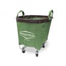 INDUSTRIALカート グリーン カジュアル ランドリーバスケット 布 収納 高さ610