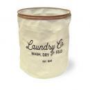 Raundry&CoバスケットL アイボリー カジュアル ランドリーバスケット 布 収納 高さ450