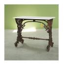 テーブル アンティーク家具 おしゃれ シャビー デスク 木製 コンソール アイアン ホワイト 幅78