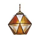 ペンダントライト 照明 明かり ライト 多角形 アンバー LED電球付き