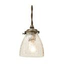 ペンダントライト デザインガラス ガラス スチール 電球無し クリアクラックガラス