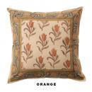 プリントクッションカバー オレンジ 雑貨 リビング ダイニング 幅45 通販