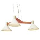 ペンダントライト 3灯 カフェ オフィス 角度調節 ホワイト 電球無し