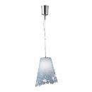 ペンダントライト レーザーカット 花柄 フェミニン 癒し ブルー 電球付き