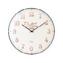 電波掛け時計 日本メーカームーブメント ガラス シンプル アイボリー