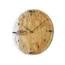 掛け時計 合板 木製 ナチュラル 自然 ブラック