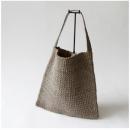 LEATHER&ABACA バッグ フィッシュテール KH おしゃれ ナチュラル 幅38