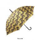 アフリカンプリント柄傘 イエロー アンブレラ 上品 UV加工 高さ83 通販