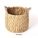 持ち手つきバスケット ナチュラル ラージ かご 収納 小物入れ 高さ21 通販