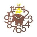 振り子時計 動物 ゾウ 犬 猫 鳥 ブラウン