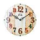 電波掛け時計 カラフル文字 オシャレ アンティーク リビング 子供部屋 ポップ