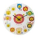 掛け時計 キュート カラフル 花 動物 果物 子供部屋 リンゴ かわいい