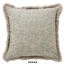 アンティーク柄クッションカバー グリーン プリント リビング 幅45 通販