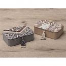 ビーズ×刺繍コンパクトボックス ホワイト アクセサリー 小物 幅15 通販