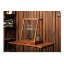 ミニキャビネット ショーケース 棚 ガラスケース 収納 ナチュラル 木製 茶 ブラウン ディスプレイ