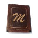 フォトアルバム Lサイズ 保管 モダン ブラウン アルファベット m 200ポケット 高さ23.5