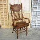 アームチェアー3 アンティーク調 おしゃれ 木製 椅子 チェア 高級感 ブラウン 高さ116
