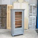 キャビネット アンティーク調 おしゃれ 木製 食器棚 ナチュラル ハンガリー グレー 高さ132