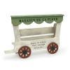 ワゴンフレームプランター ホワイト 木製 オブジェ かわいい ガーデン雑貨 グリーン