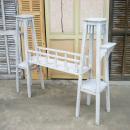 フラワースタンド アンティーク調 おしゃれ 木製 ナチュラル ハンガリー ホワイト 高さ117