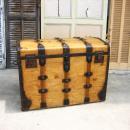 宝箱 アンティーク調 おしゃれ シャビー ハンガリー ブラック アイアン 収納ボックス 幅90.5