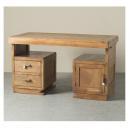 コンソールデスク アンティーク家具 おしゃれ テーブル 木製 机 書斎 ブラウン 幅134