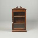 ミニキャビネット アンティーク家具 おしゃれ 木製 シェルフ 3段 ガラス ナチュラル 高さ85