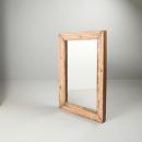 ヴィンテージミラー アンティーク調 おしゃれ 木製 シャビー 鏡 ライトブラウン 高さ92