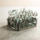 スチールケース入りボトル ディスプレイ アンティーク雑貨 おしゃれ ナチュラル 幅40