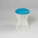 アイアンスツール アンティーク家具 おしゃれ ホワイト ブルー かっこいい 椅子 高さ47