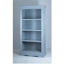 シェルフ アンティーク家具 おしゃれ 木製 ブルー 4段 棚 ラック フレンチ 高さ182