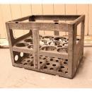 ビアボックス アンティーク雑貨 グレー シャビー 収納 おしゃれ メタル プランタースタンド 幅39