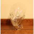 グラスヘッド アンティーク雑貨 おしゃれ ガラス オブジェ クリア ハットスタンド 高さ26