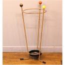 スティックスタンド アンティーク雑貨 おしゃれ 店頭 スチール イエロー オレンジ 高さ70