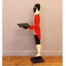 カードスタンド アンティーク雑貨 おしゃれ オブジェ ディスプレイ 木製 レッド 高さ86