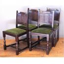 ダイニングチェア 4脚セット アンティーク家具 おしゃれ 木製 グリーン 高級感 高さ47