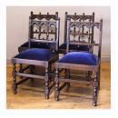 ダイニングチェア 4脚セット アンティーク家具 おしゃれ 木製 ブルー 高級感 高さ46