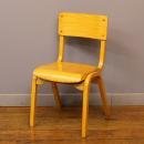 スタッキングスクールチェア アンティーク家具 おしゃれ 木製 ブラウン ナチュラル 高さ36